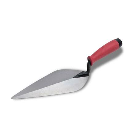 TOOL 12 x 5 in. London Style Brick Trowel with Red Soft Grip Handle TO3266540